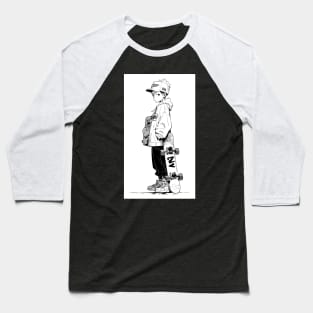 Skater Manga Anime Boy Baseball T-Shirt